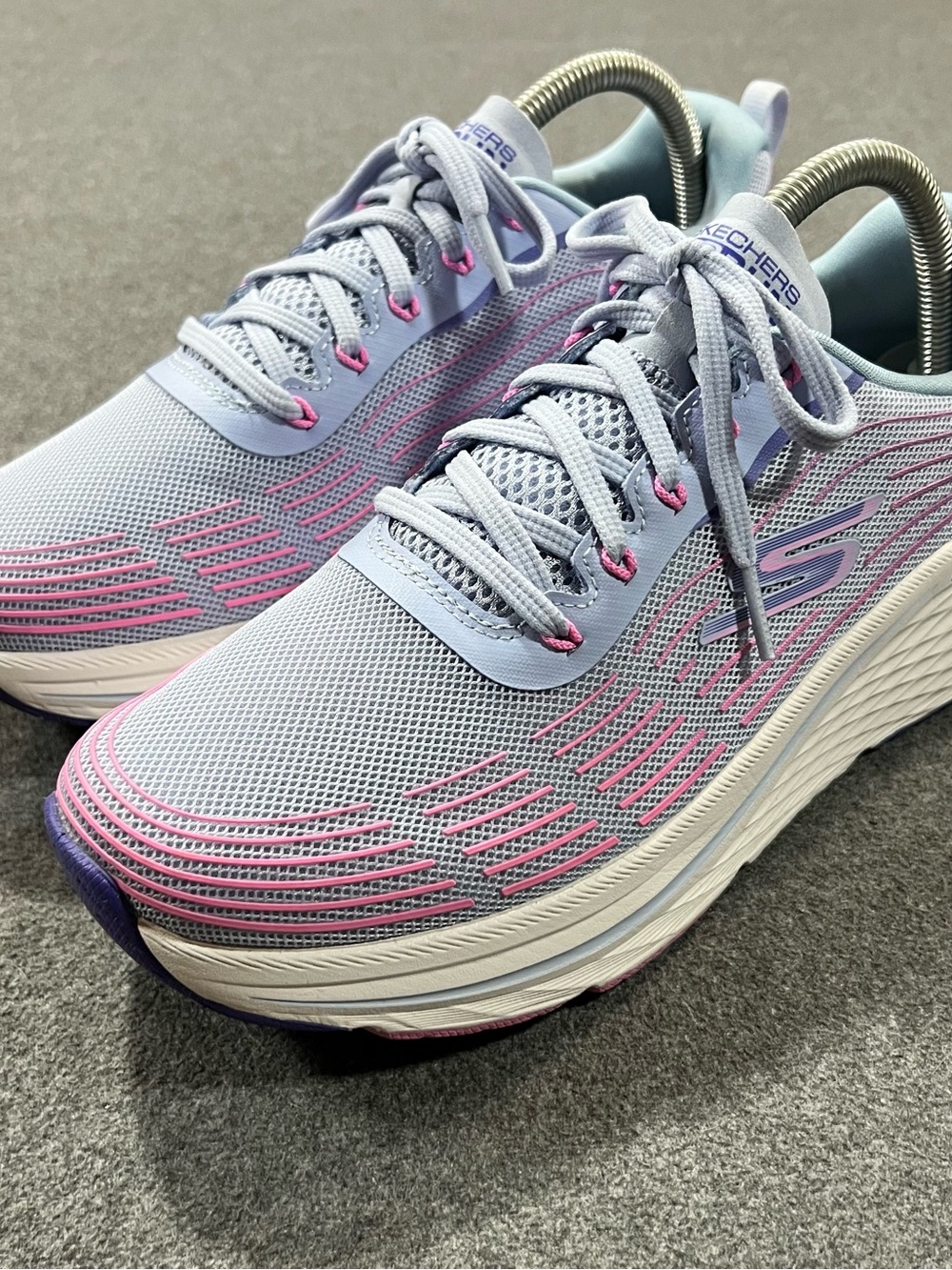 Skechers Women's Light Blue and Pink Athletic Sneakers
